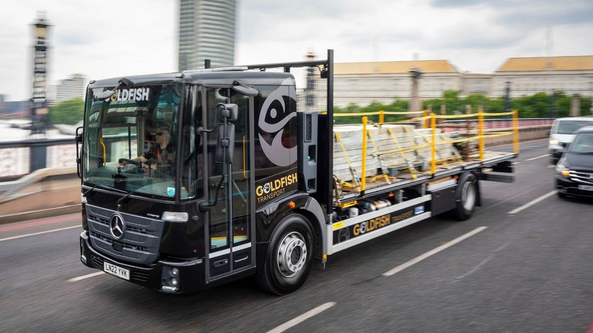 Gold Fish bowls in with a pair of Mercedes-Benz Econics for safer deliveries in London