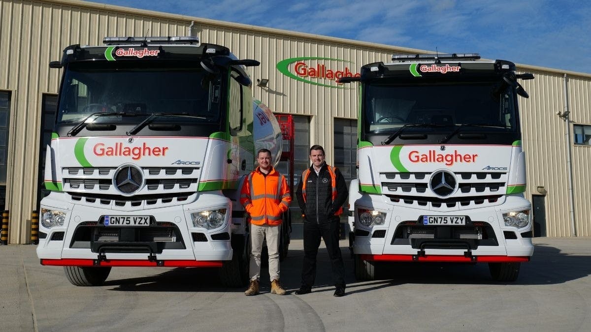 Gallagher Group Expands Fleet with Two New Mercedes-Benz Arocs from SAGA Truck & Van